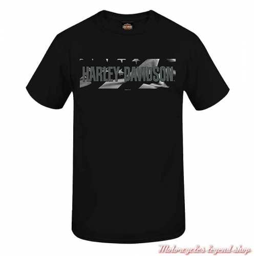 Tee-shirt Flannigan II Harley-Davidson homme, noir, manches courtes, Cornouaille Moto Quimper Bretagne, R004016