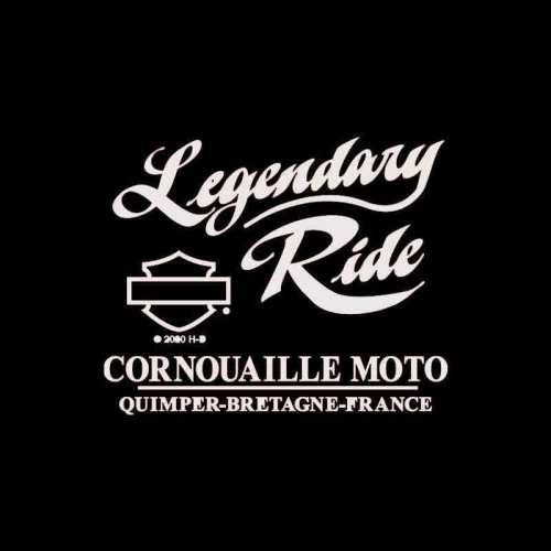 Tee-shirt Arrange Harley-Davidson femmenoir, coton, manches courtes, backprint Cornouaille Moto Quimper Bretagne R004085