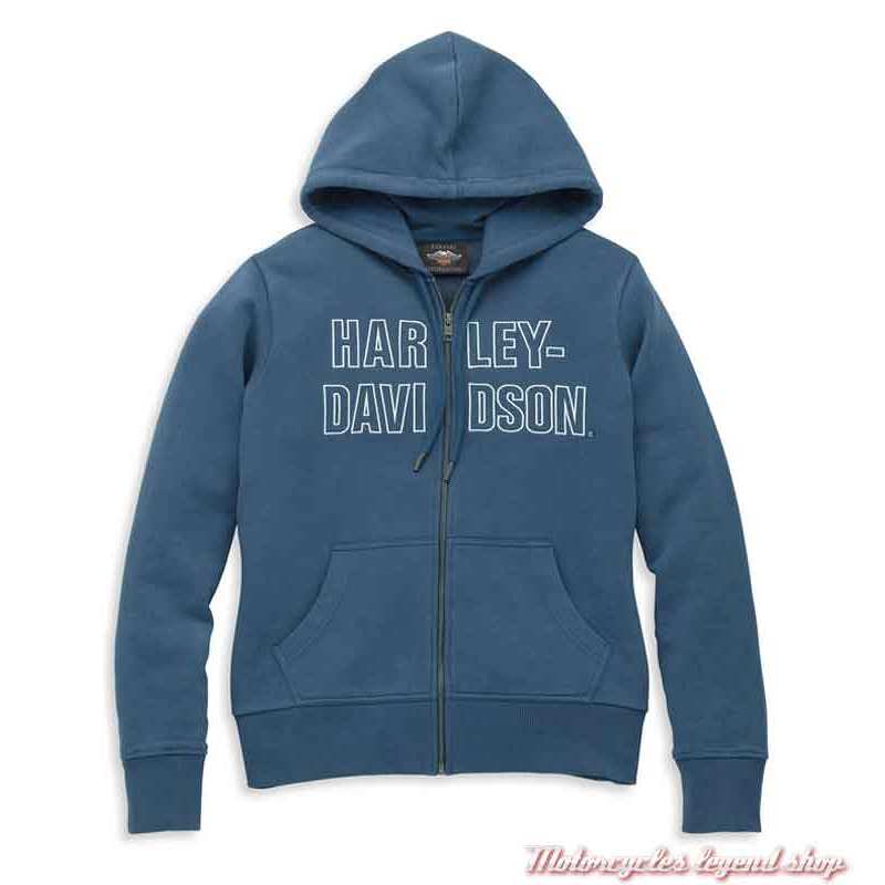 Sweat à Capuche Femme Harley Davidson – Blanc – Taille M – Neuf Avec étiquettes – Style Moto