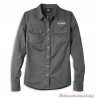 Chemise Bar & Shield Harley-Davidson femme, gris, manches longues, coton, 96121-22VW