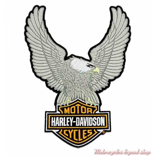 Patch Aigle Silver Medium Harley-Davidson, 9 cm, brodé, à coudre, 8011598