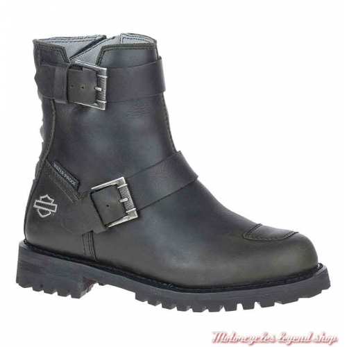 Boots Bremerton Harley-Davidson femme cuir noir, waterproof, homologuées, D86172