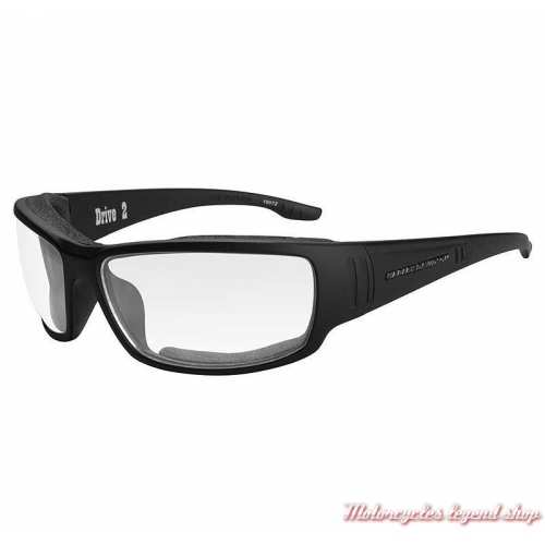 Lunettes Drive 2 verres incolore Harley-Davidson, noir mat, HADRI03