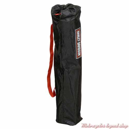 Table de camping pliante carrée Harley-Davidson, noir orange, polyester, acier, sac, HDX-98521