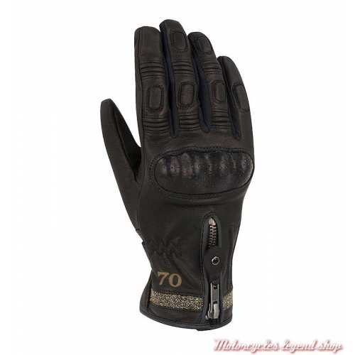 Gants Rita Chrystal femme Segura, cuir noir, mi saison, waterproof, SGM560