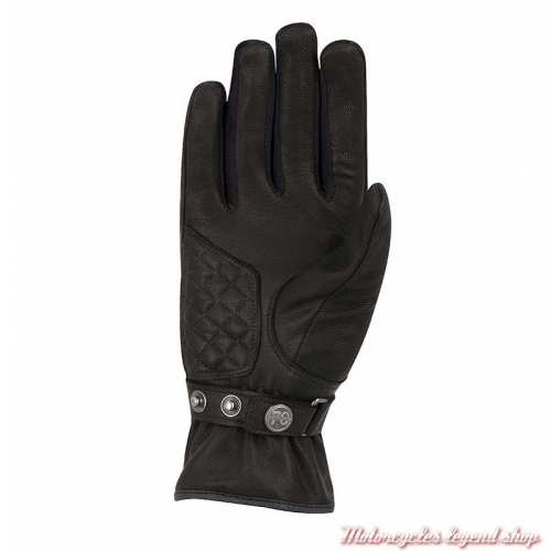 Gants Rita Chrystal femme Segura, cuir noir, mi saison, waterproof, paume, SGM560