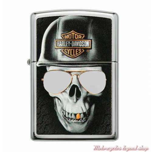 Zippo chrome Edgy Skull Harley-Davidson 60004323