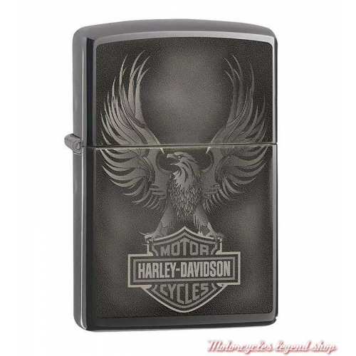 Zippo Eagle Wings Harley-Davidson, noir, 60004957