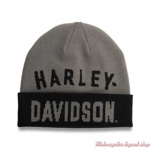 Bonnet Racer gris et noir Harley-Davidson, à revers, Harley-Davidson, acrylique, 97632-22VM