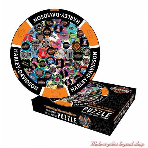 Puzzle Poker Chip Harley-Davidson 1000 pièces, circulaire, boite, 6077
