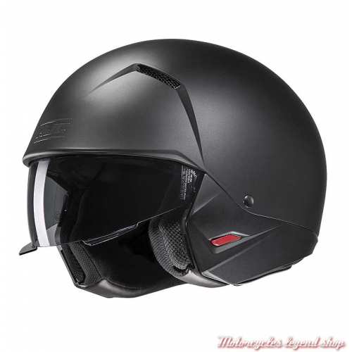 Casque I20 noir HJC, noir mat, mentonnière amovible, 186070-2