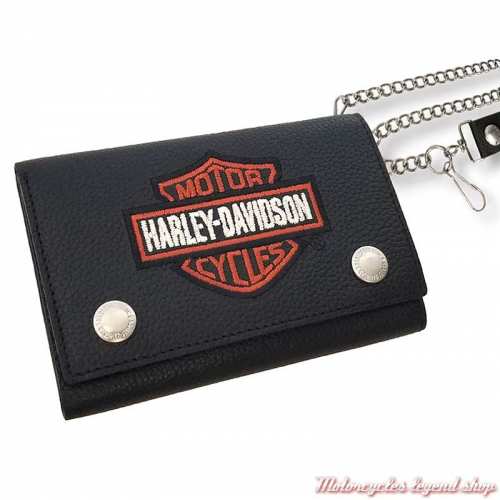 Portefeuille Bar & Shield orange Plus Harley-Davidson, brodé, XML4302-ORGBLK