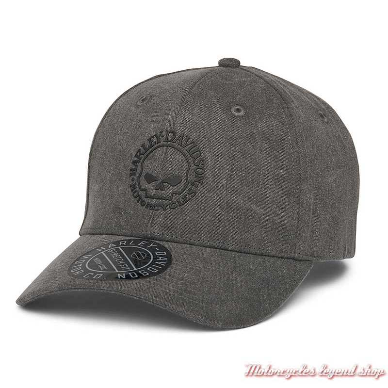 Casquette Skull Willie G. Harley-Davidson homme, coton, gris, 99400-22VM