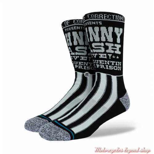 Chaussettes Cash Corrections Harley-Davidsonunisexe, Johnny Cash, noir et blanc, A558B21CAS