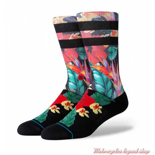 Chaussettes Pau St Crew Stance unisexe, floral, noir, multicolore, A556A20PAS 