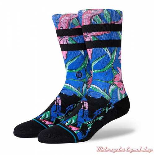 Chaussettes Waipoua St Crew Stance, floral, bleu, rose, noir, A556A20WA