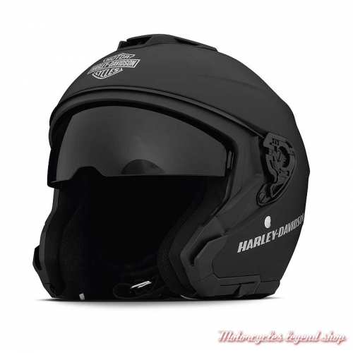 Casque jet Maywood 2 noir mat Harley-Davidson polycarbonate, système ventilation, HJC, 98159-22EX