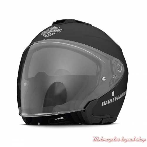 Casque jet Maywood 2 noir mat Harley-Davidson polycarbonate, système ventilation, HJC, écran, 98159-22EX