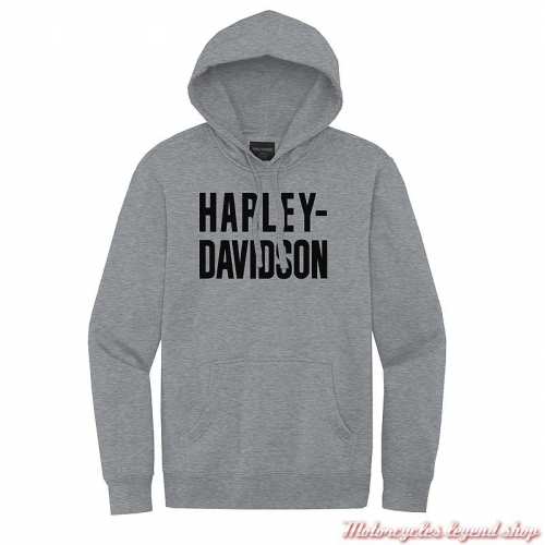 Sweatshirt Hallmark Foundation gris Harley-Davidson homme, à capuche, coton, polyester, 99037-22VM