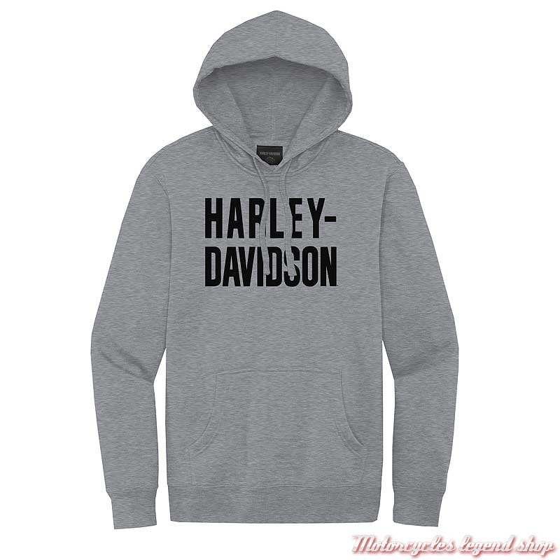 Sweatshirt Hallmark Foundation gris Harley-Davidson homme, à capuche, coton, polyester, 99037-22VM