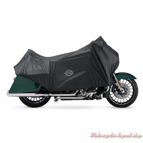 Housse moto de voyage compact grande taille Harley-Davidson, noir, profil, 93100073