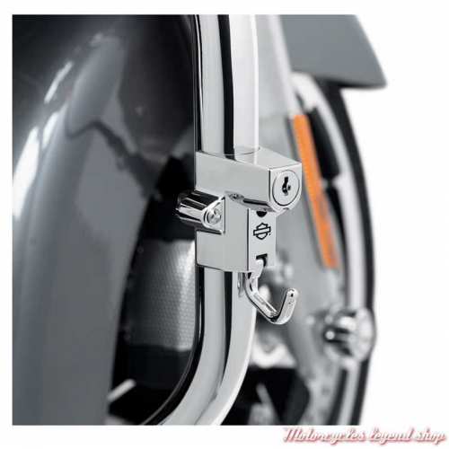 Support de verrouillage de casque universel Harley-Davidson chrome, à clé, visuel 1, 92800019