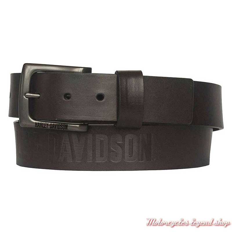 Ceinture cuir Vintage Race marron Harley-Davidson homme boucle amovible, HDMBT11769-BRN 