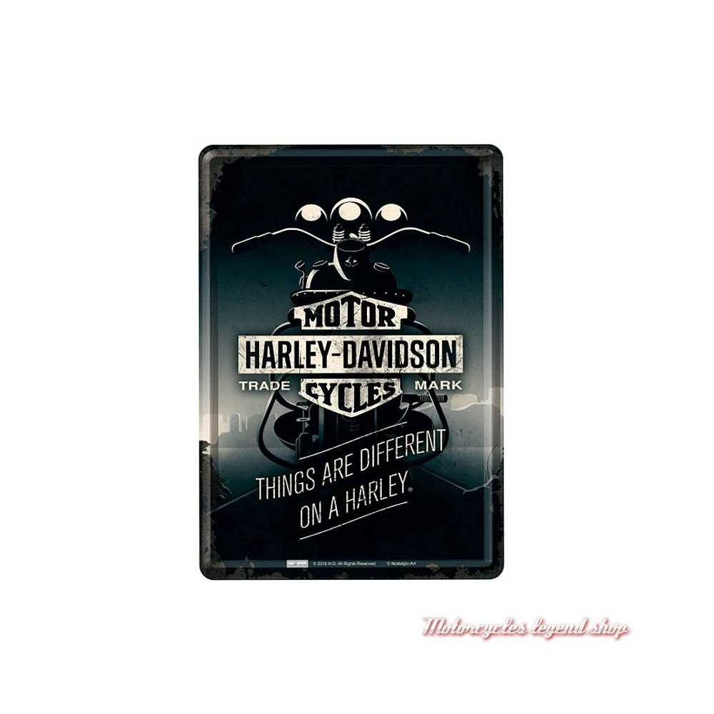 Harley Davidson Authentique Métal Carte Postale Plaque 150mm X 105mm Pas 
