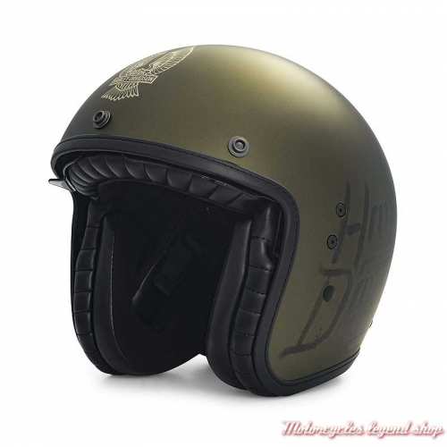 Casque Jet Surplus Harley-Davidson, kaki mat, écran solaire, 97208-22EX