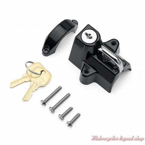 Support de verrouillage de casque noir Harley-Davidson, à clé, 92800020