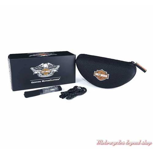 Lunettes jour/nuit Jet Harley-Davidson, noir mat, jaune, cavité intérieur amovible, boitier, HDJET13