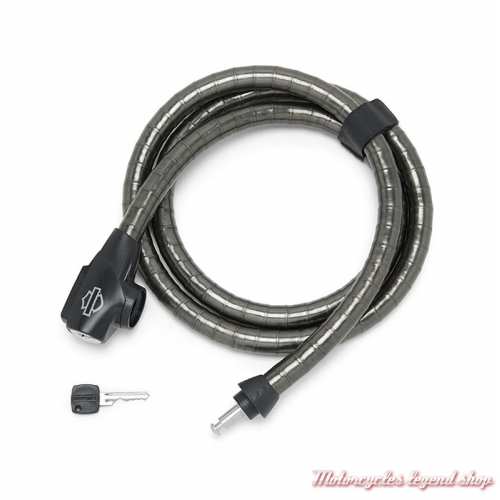 Cable antivol blindé Harley-Davidson, à clé, acier trempé, 46089-98B