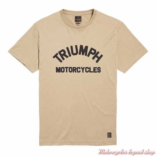Tee-shirt Burnham Stone homme Triumph, manches courtes, coton, MTSS22003