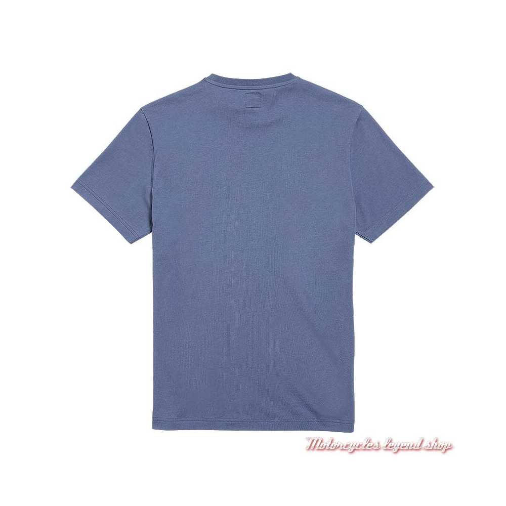 Tee-shirt Helston Powder blue homme Triumph, manches courtes, coton, dos, MTSS22010