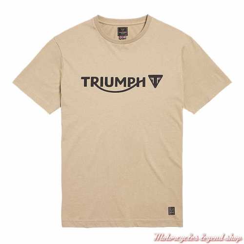 Tee-shirt Cartmel Stone homme Triumph, manches courtes, coton, MTSS22001