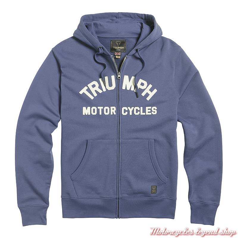 Sweatshirt Lavenham Powder blue homme Triumph Motorcycles Legend shop