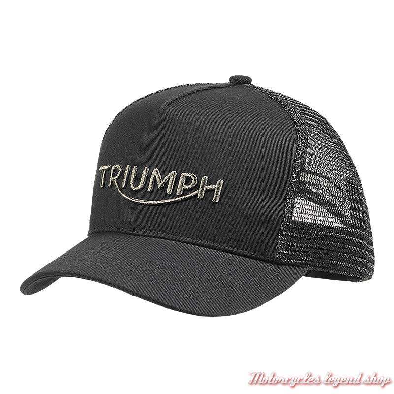 Casquette Whysall Triumph noir, arrière filet, réglable, MCAS22302