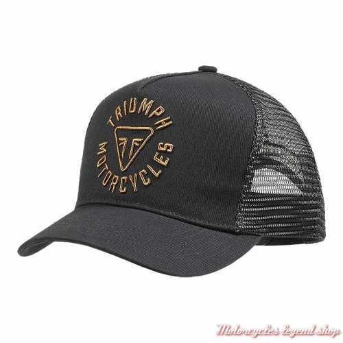 Casquette Taylor black & gold Triumph, arrière filet, réglable, MCAS22309