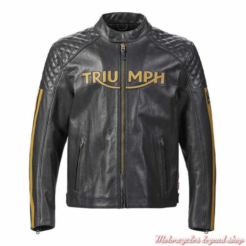 Blouson cuir Braddan Air Race Triumph homme