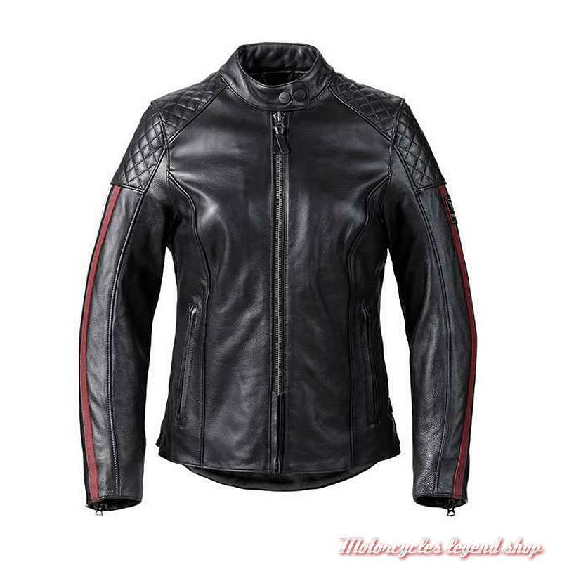 Blouson cuir Braddan Sport Triumph femme, noir, MLLS21105