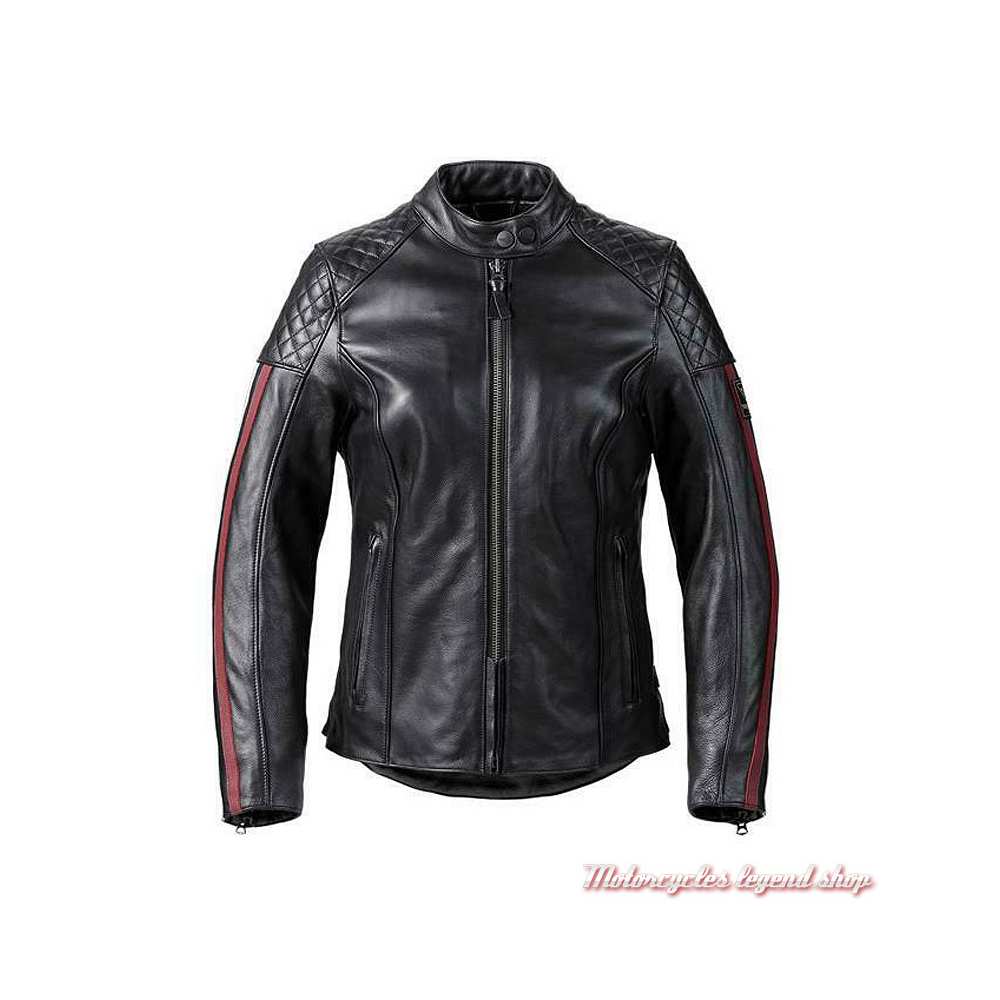Blouson cuir Braddan Sport Triumph femme, noir, MLLS21105