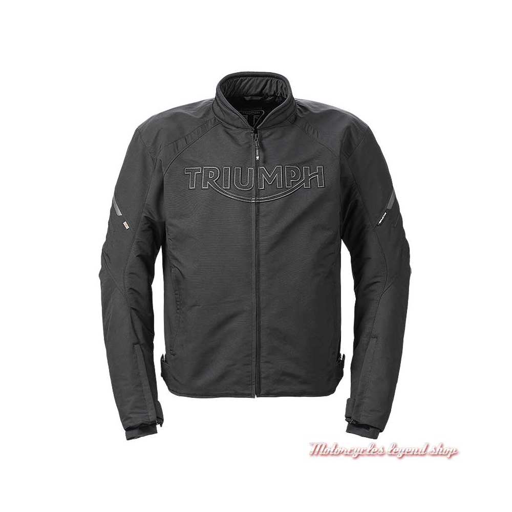 Blouson Roadster Triple Triumph homme, textile noir, MTES2209