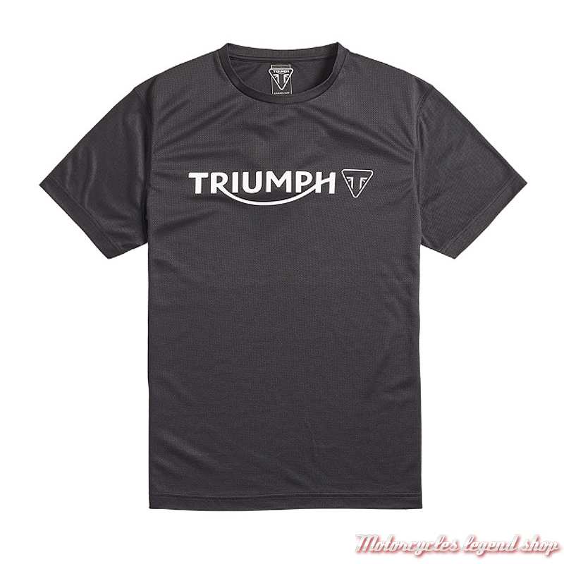 Tee-shirt à séchage rapide homme Triumph, noir, polyester, MTSS22339