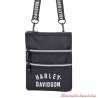Sac pochette à bandoulière noir & blanc Harley-Davidson