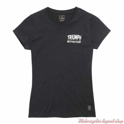 Tee-shirt Thelma femme Triumph, noir, Tee-shirt Reckless Black homme Triumph, manches courtes, coton, MTSS22020