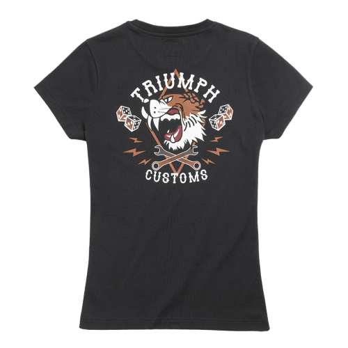 Tee-shirt Bitten Black femme Triumph, manches courtes, coton, dos, MTSS22026