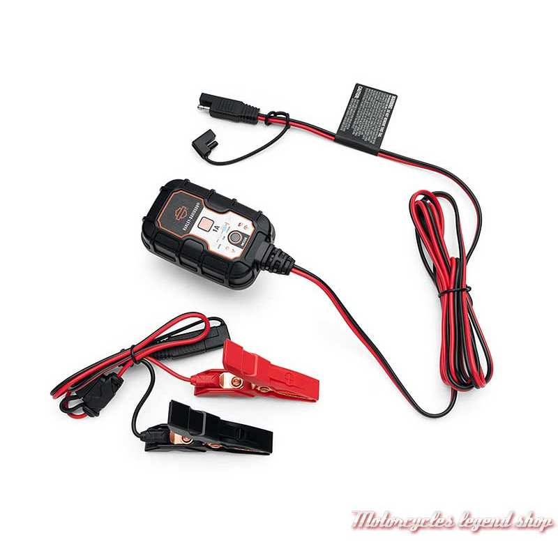 Chargeur automatique 1 Amp Harley-Davidson, étanche, pour batteries Lithium LiFe ou AGM plomb-acide, 66000308