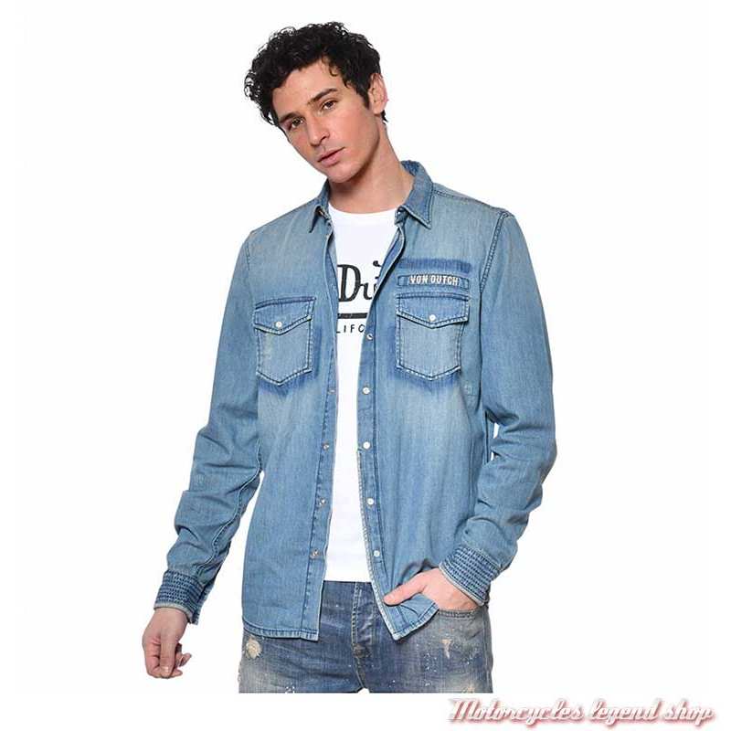 Veste en jean von dutch homme deals