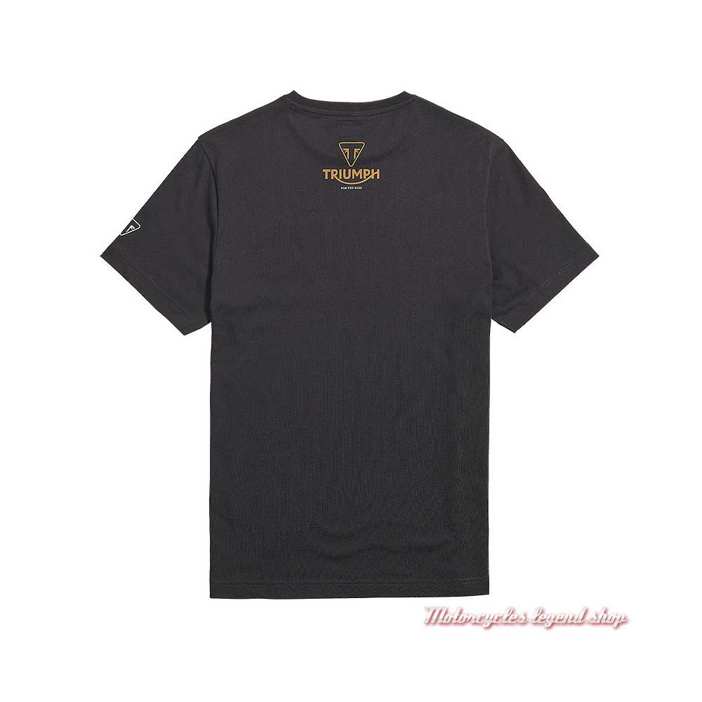Tee-shirt Tiger 1200 homme, noir, manches courtes, coton, dos, MTSS22403Triumph