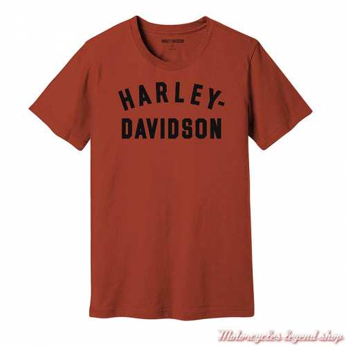 Tee-shirt orange Harley-Davidson homme